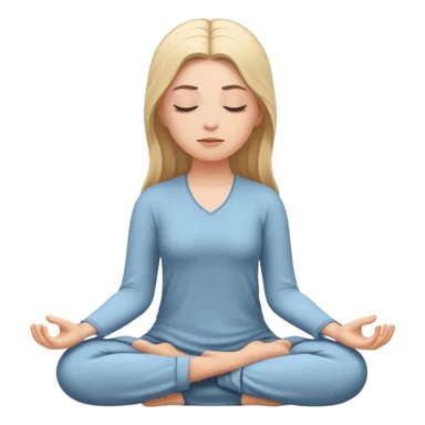 White girl  meditating sticker