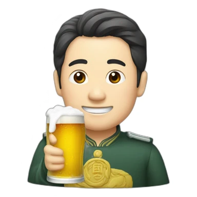 Xi xinping drin beer sticker