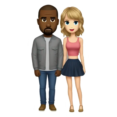 Taylor swift with kanye west sticker