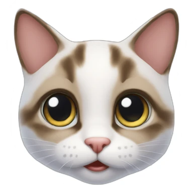 surprising and looking up real small cat face sticker