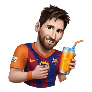 Messi drinks fanta sticker