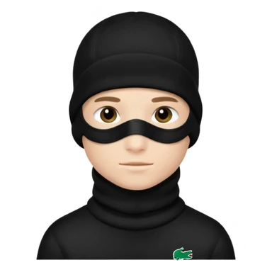  boy lacoste balaclava black lacoste sticker