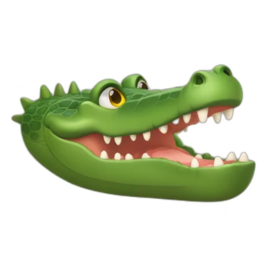 Jul sur un crocodile sticker