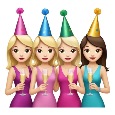 group of girls ready for a bacheloret party sticker