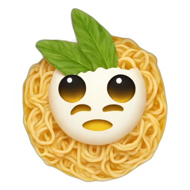 Sunfly in big bowl of ramen that looks like a hot tub sticker