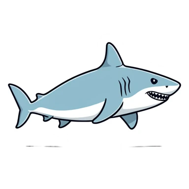 three-legged shark wearing Nike shoes sticker
