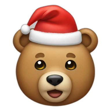 teddy bear santa hat sticker