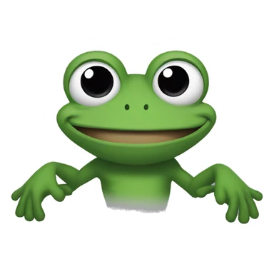 Dwayne Johnson is a frog with long arms sticker