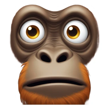 Stupid looking Orangutan  sticker