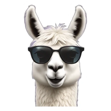 llama with sunglasses sticker
