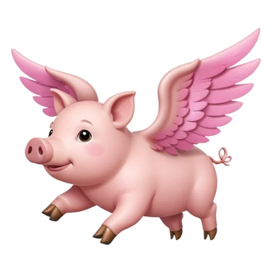 Pig flying  sticker