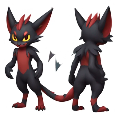 Edgy Noivern-Litten-Zorua full body sticker