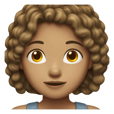 Light brinette girl sticker