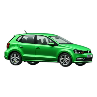 green second generation Volkswagen Polo sticker