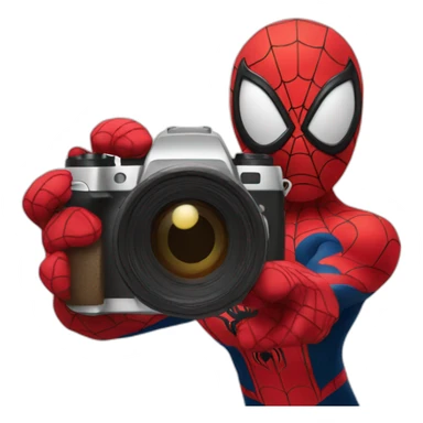 spiderman taking a picture sticker