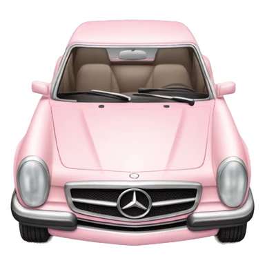 realistic light pink old Mercedes sticker