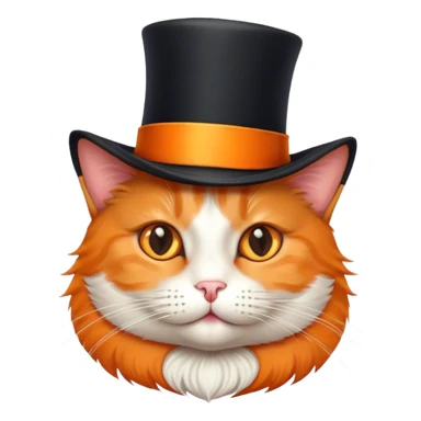 Cat with tophat sticker