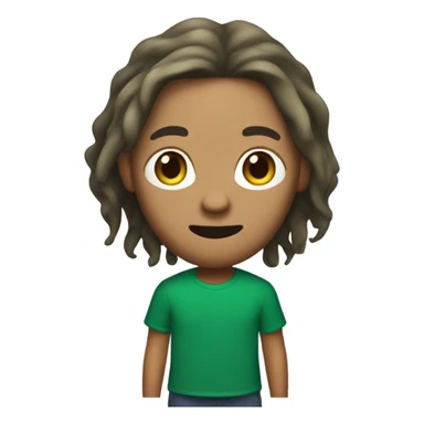 Squid game player in Long hair and green t shirt sticker