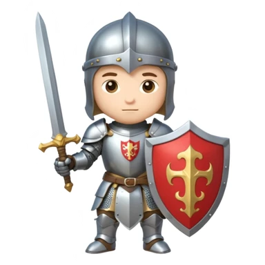 knight, no sword, chibi full body sticker