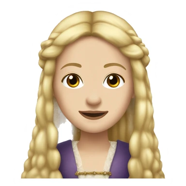 Queen Jane tudor England long blonde hair  sticker
