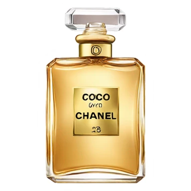 coco chanel perfume with gold charm sticker
