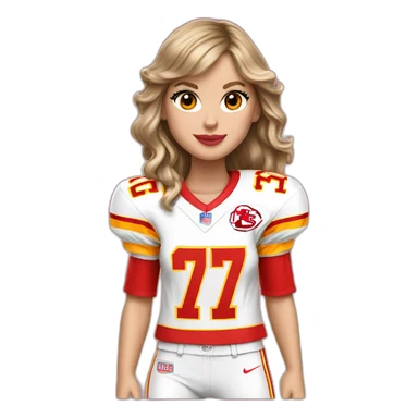 taylor swift wearing 87 chiefs jersey sticker