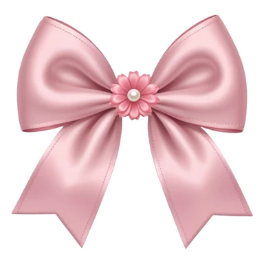 A light pink bow with accessory is flowers sticker
