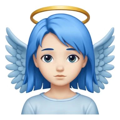 blue hair angel sticker