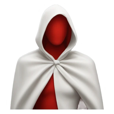 faceless mannequin flapping red cape without hood sticker