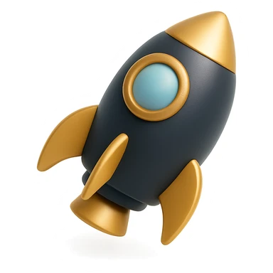 colorful rocket ship sticker