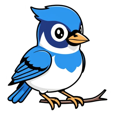 bluejay with attitude sticker