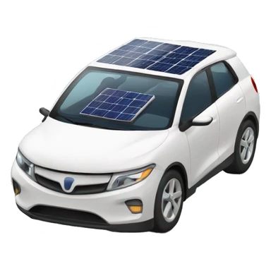 charging car with solar panel sticker