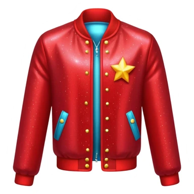 red sparkling jacket sticker