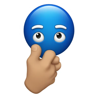A blue button that has the word “BRUH” with a right hand quickly coming down to press it  sticker