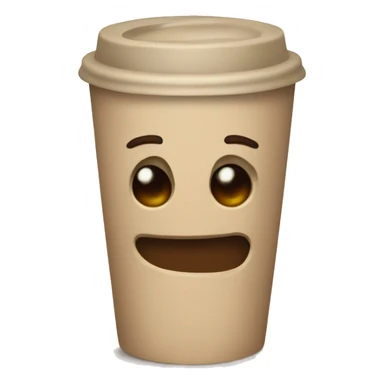 A coffee with a beige cover around it sticker