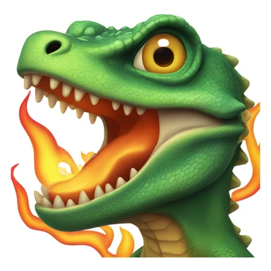 lizard breathing fire sticker