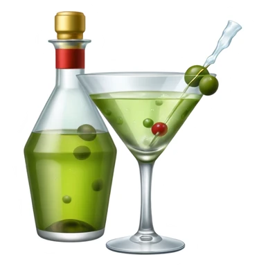bottle of martini sticker