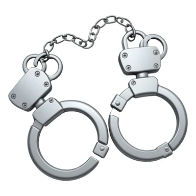 cracking handcuffs with little effects of cracks super minimalistic sticker