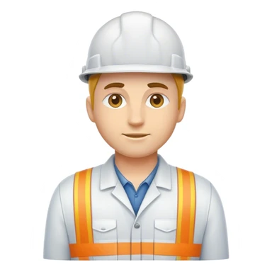 Worker full height white sticker