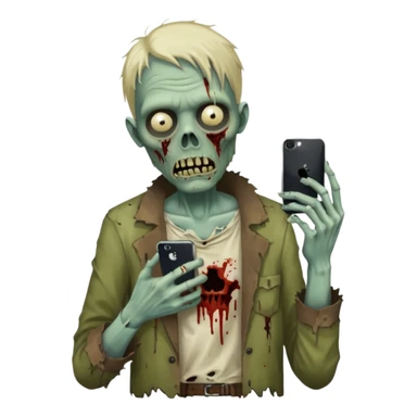 make a i phone desinger zombie emoji i phone  sticker