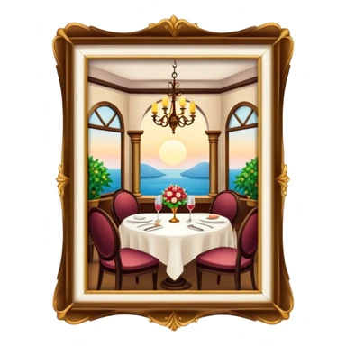 Elegant romantic restaurant, exterior view  sticker