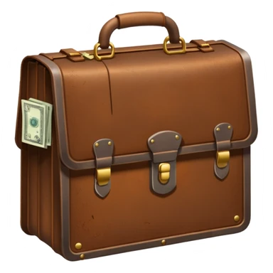 a prison grate with a briefcase with money behind it sticker