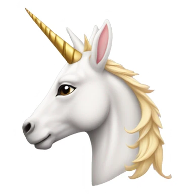 capricorn with unicorn horn - profile and unicorn colors sticker