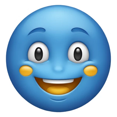 Blue emoji sticker