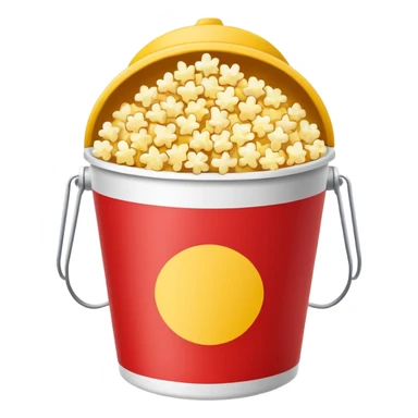 Popcorn bucket cut in half sticker