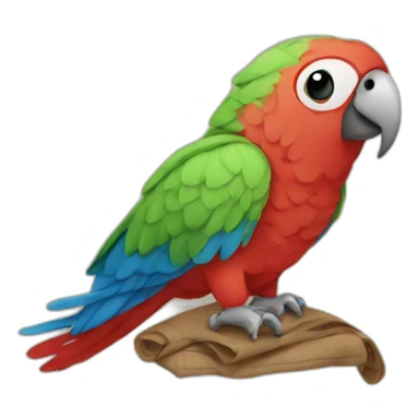 parrot in a blanket sticker