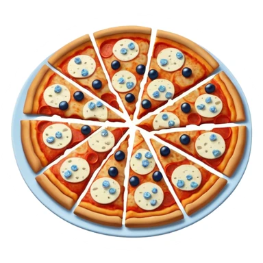 The pizzas have the colors of France on them sticker