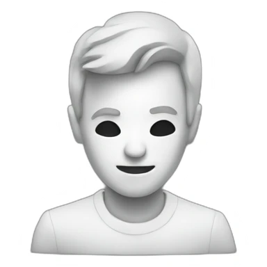 dj mixing white face sticker