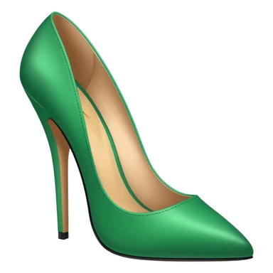 super realistic green heels sticker