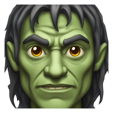 half-orc male wizard necromancer pumpkin sticker